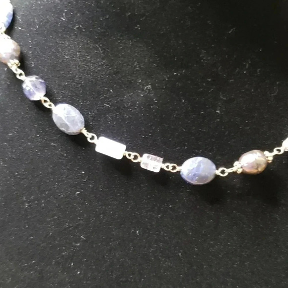 Fashion Necklace | Blue & Silver - Picture 4 of 5